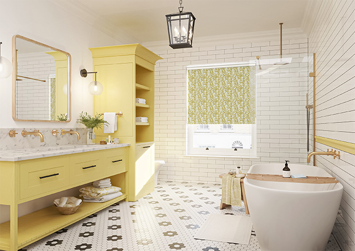 Hanging Greenery, Chartreuse - Twist&Fit Roller Blind - Image 7